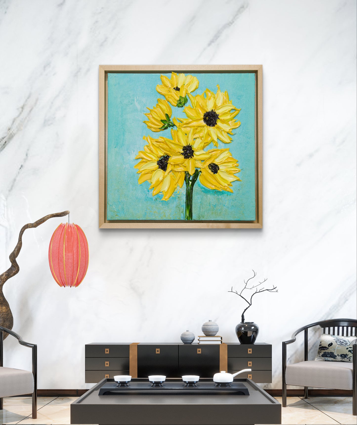 Sunflower Texture Art | Impasto | Thick Texture Art | Eternal Sunshine