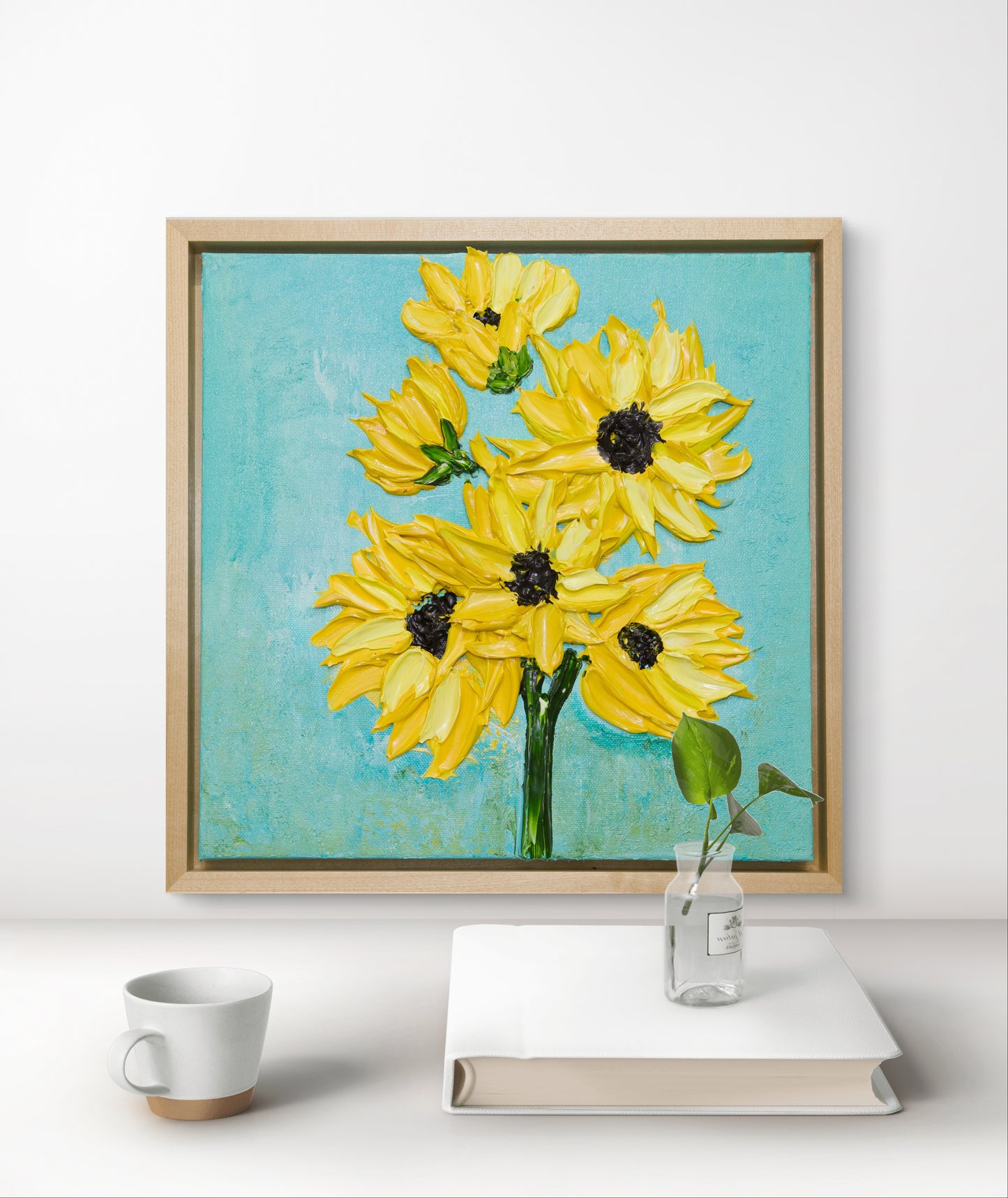 Sunflower Texture Art | Impasto | Thick Texture Art | Eternal Sunshine