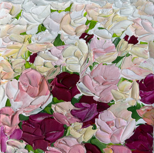 Abstract Rose | Original Painting | Textured Art | Impasto | Floral Textured Art